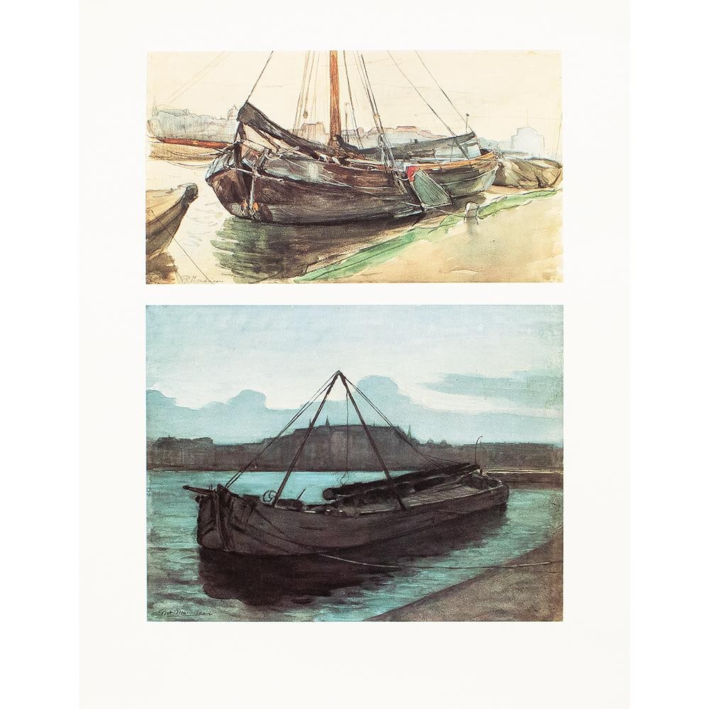 1991 After Piet Mondrian "Evening at Weesperzijde Sun", Full-Color Parisian Print - 8