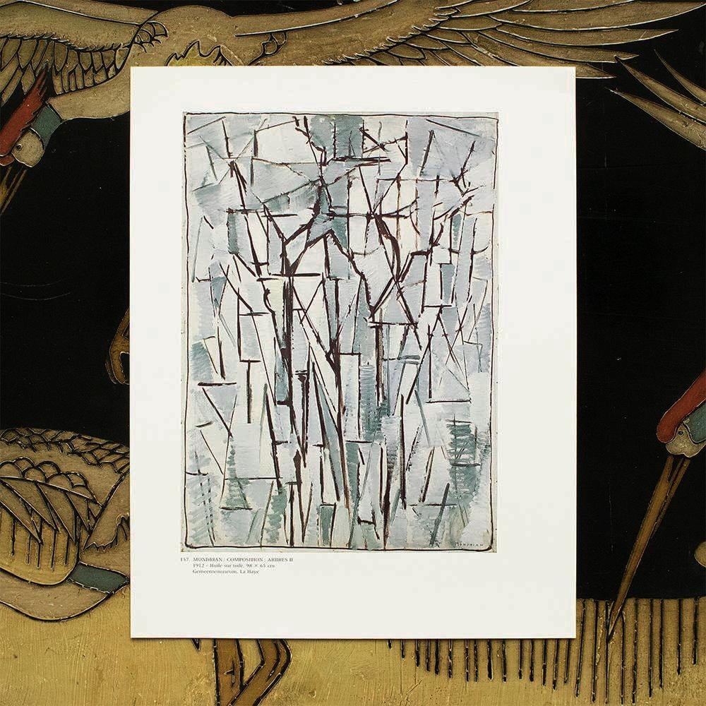 1991 After Piet Mondrian "Composition: Trees II ", Full-Color Parisian Print - 3