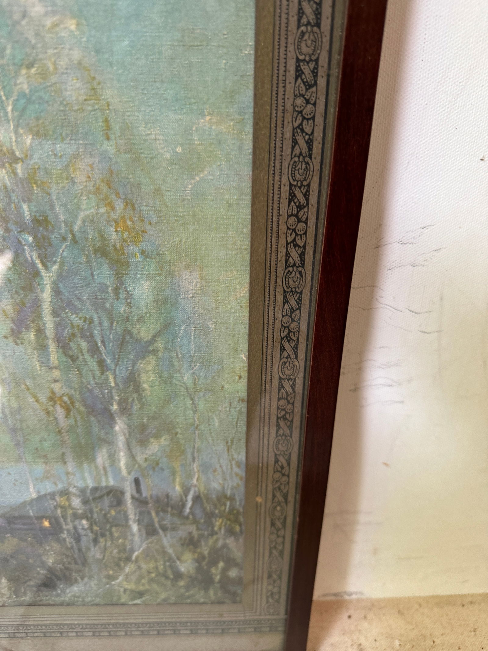 1970s Framed Print of Tree and Cabin - 4