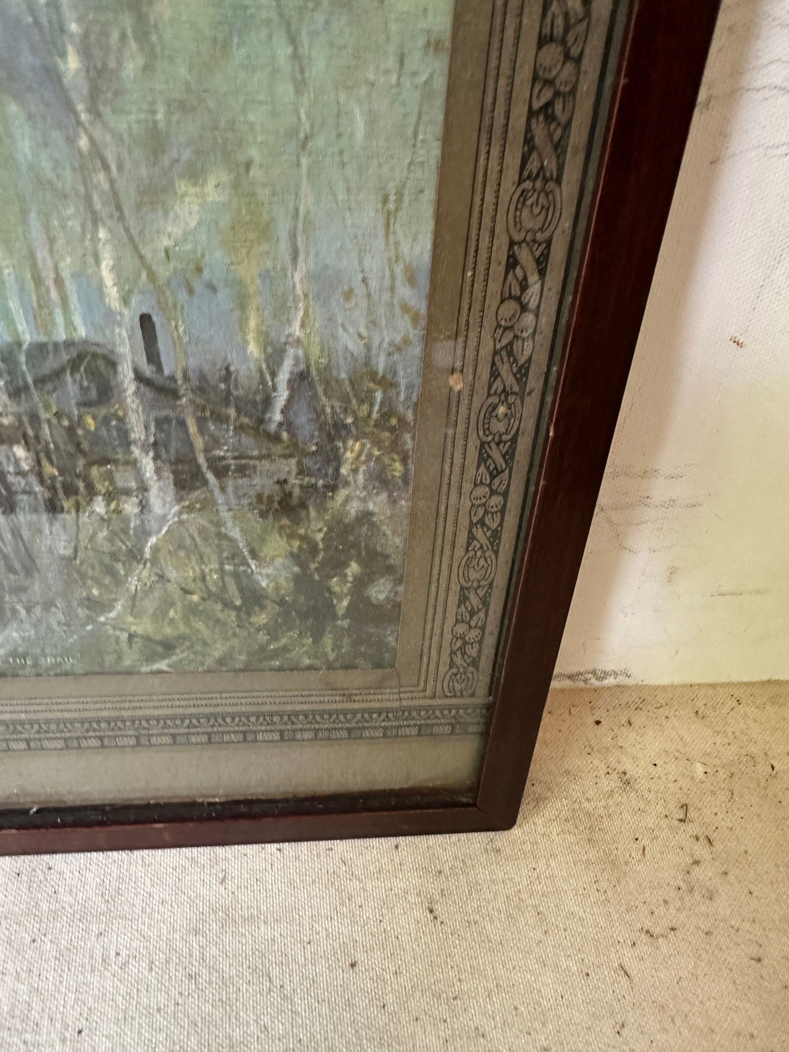 1970s Framed Print of Tree and Cabin - 5