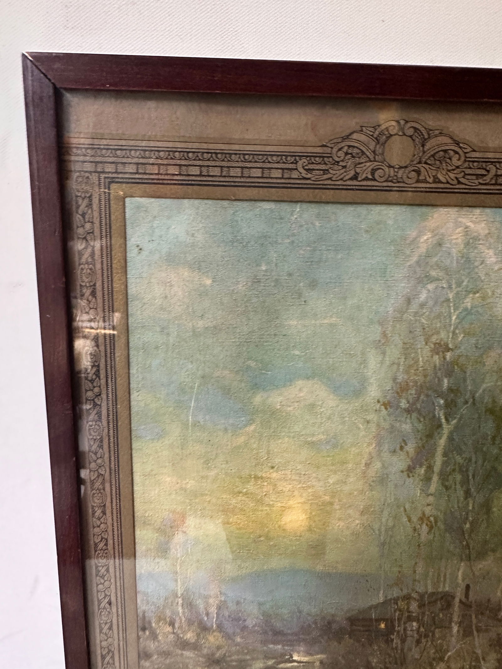 1970s Framed Print of Tree and Cabin - 8