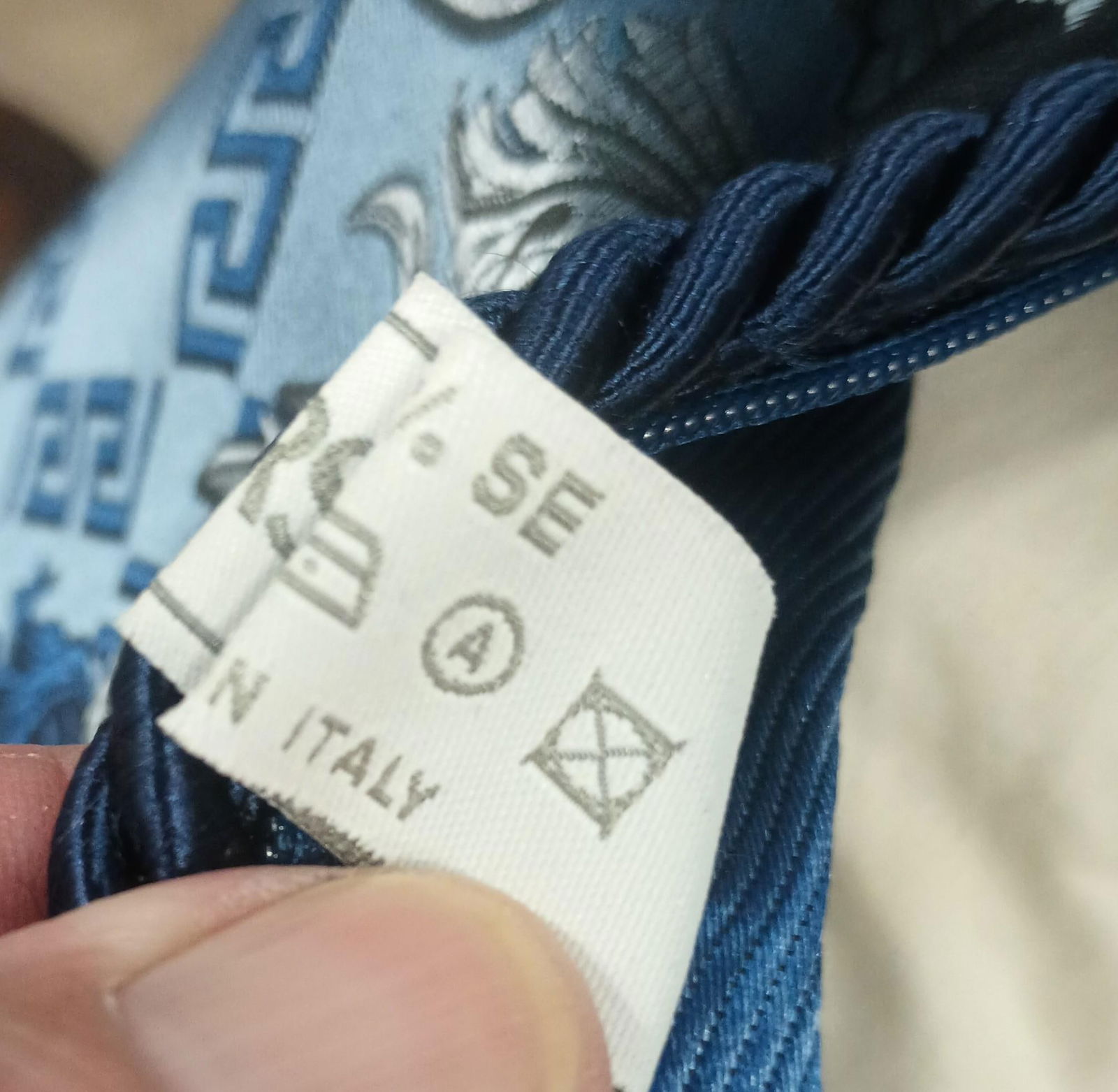 Gianni Versace Designer Blue Medusa Square Decorative Pillow - 12