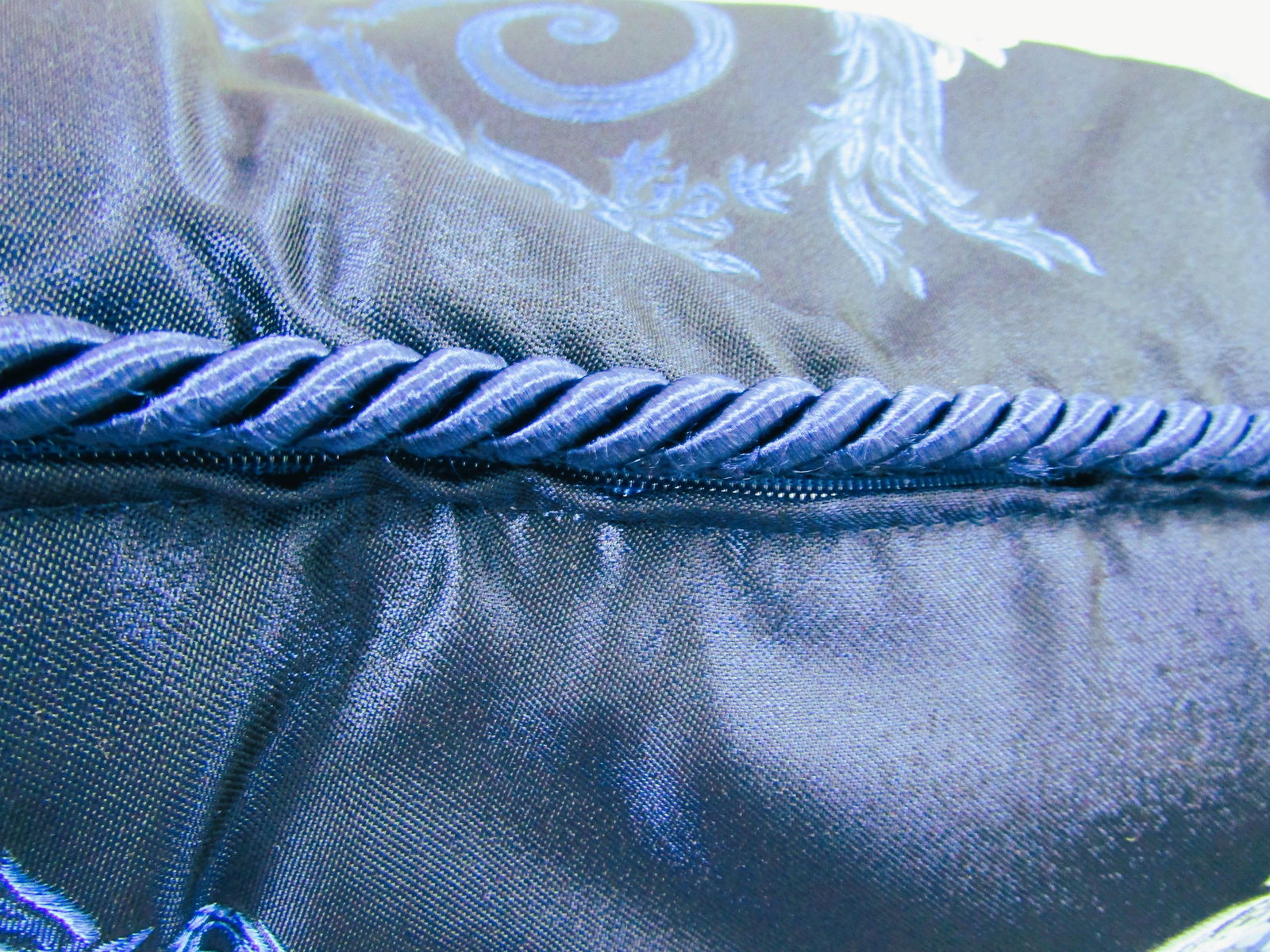 Gianni Versace Designer Blue Medusa Square Decorative Pillow - 8