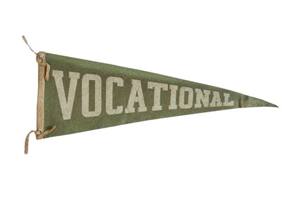 Vintage Vocational School Felt Flag Pennant