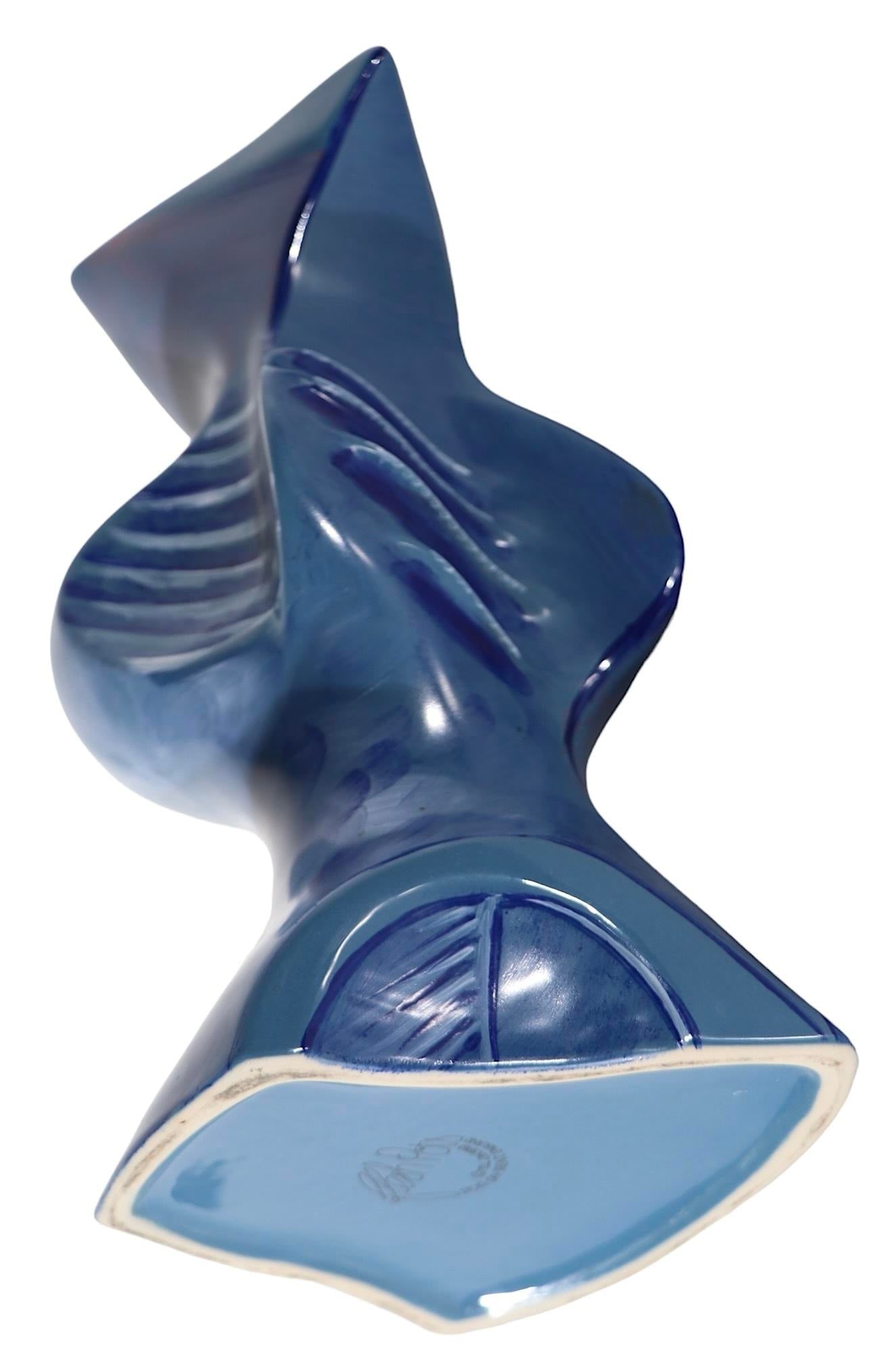 Postmodern Pottery Flesh Pots Vase by Maurice Rushton Stoke on Trent England - 11