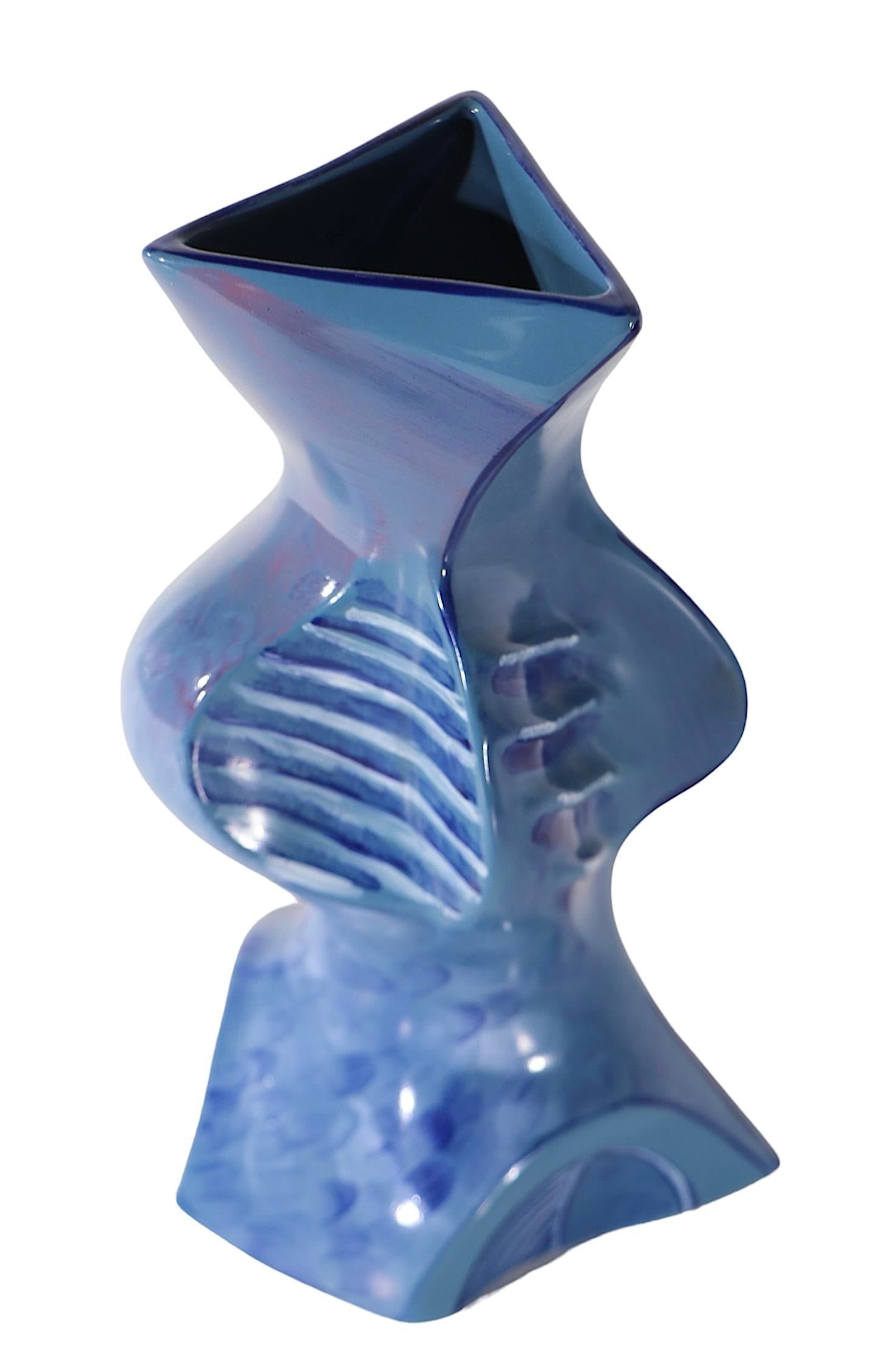 Postmodern Pottery Flesh Pots Vase by Maurice Rushton Stoke on Trent England - 4