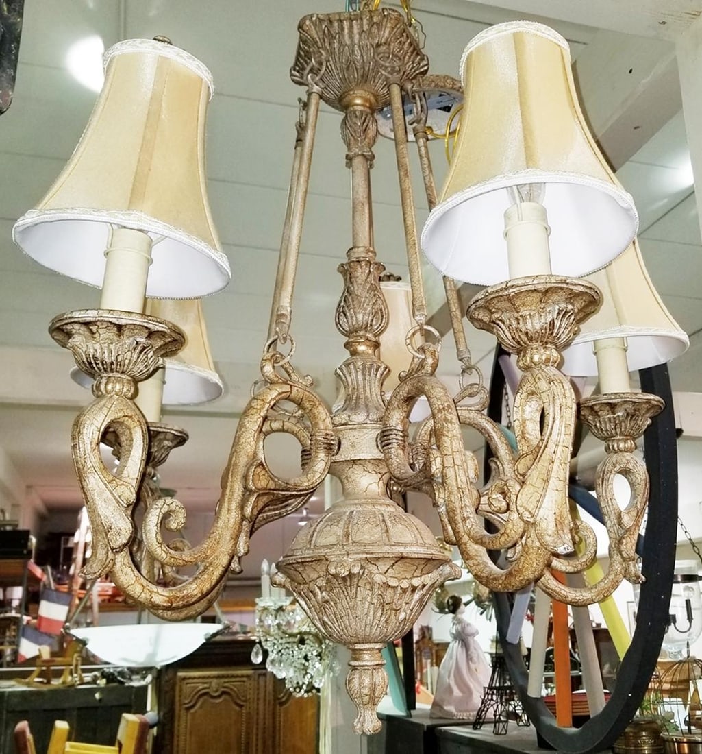Vintage Quoizel 5 Light Chandelier - 2