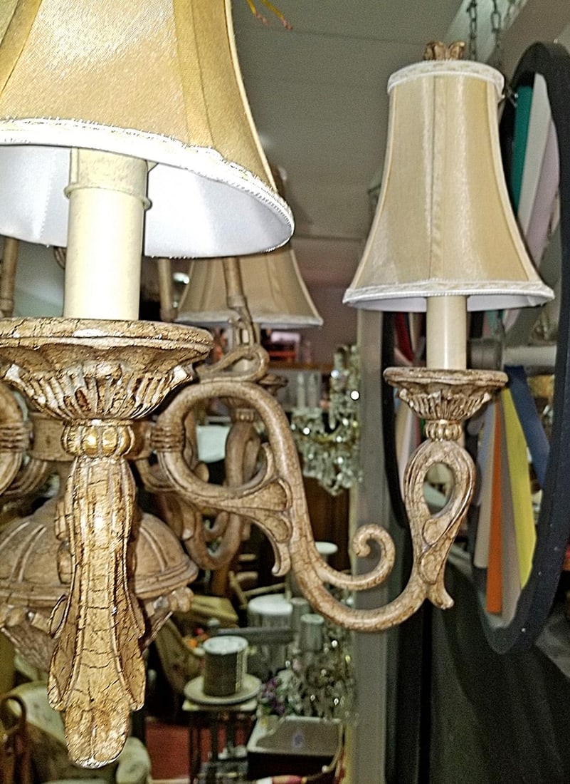 Vintage Quoizel 5 Light Chandelier - 3