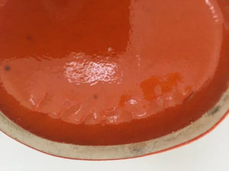 1960s Bauhaus West German Fat Lava Orange Vase - 2