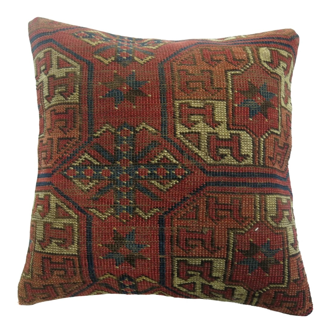 Mid 19th Century Turkeman Rug Pillow