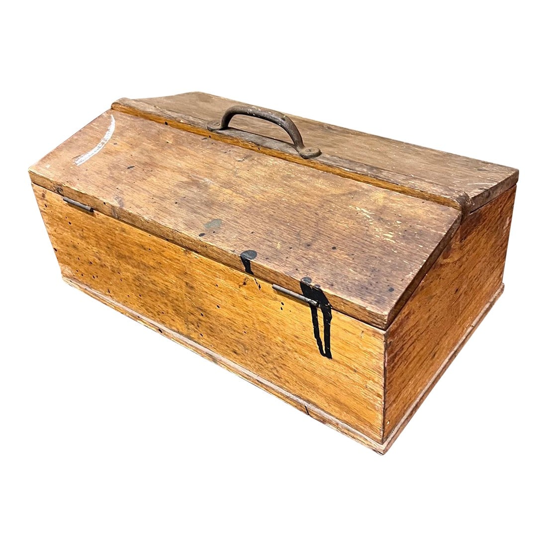 Antique Hammacher Schlemmer & Co Ny Toolbox Solid Oak (1 of 12)
