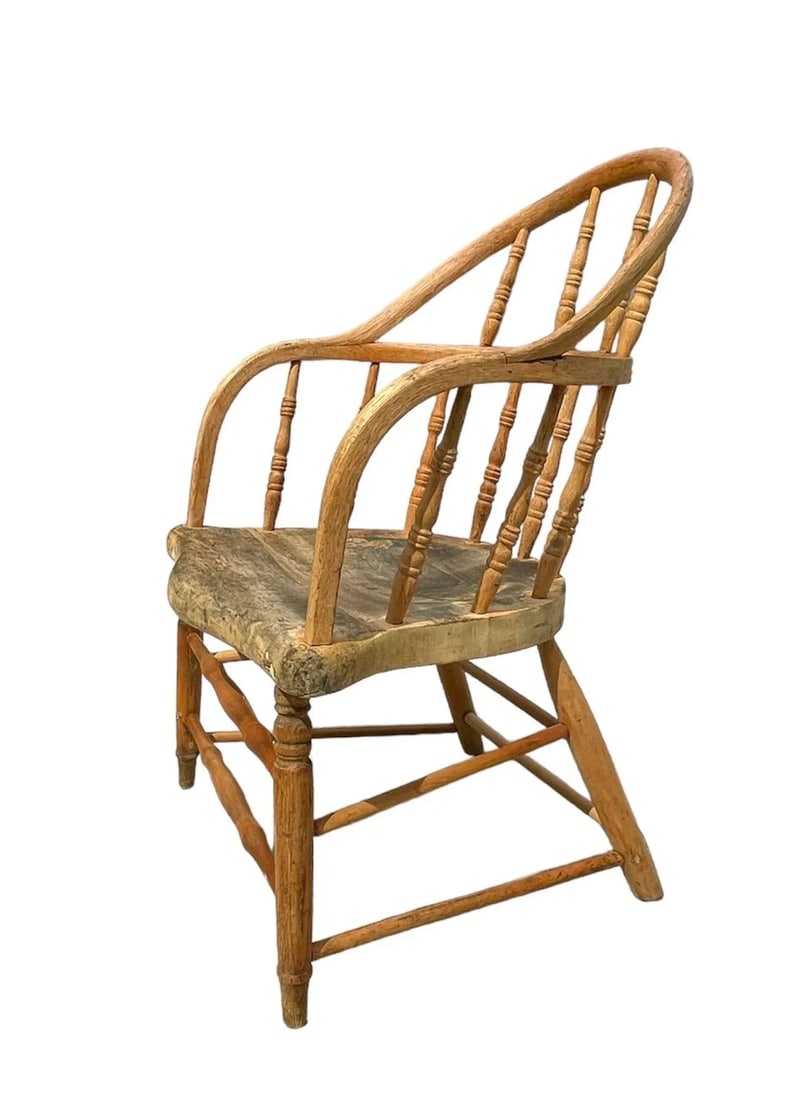 Early 20th Century Oak Windsor Arm Chair - 5