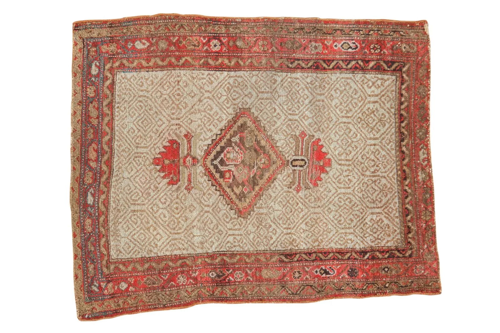 Antique Malayer Square Rug - 3' X 3'7" - 10