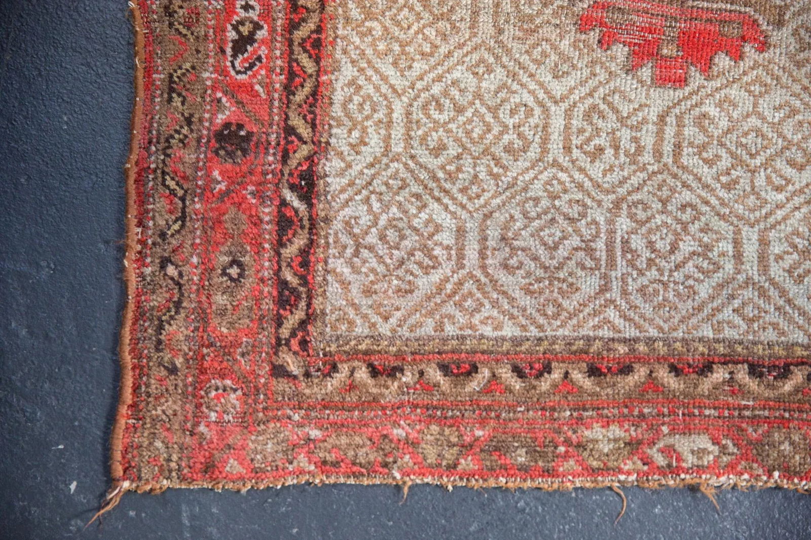 Antique Malayer Square Rug - 3' X 3'7" - 6