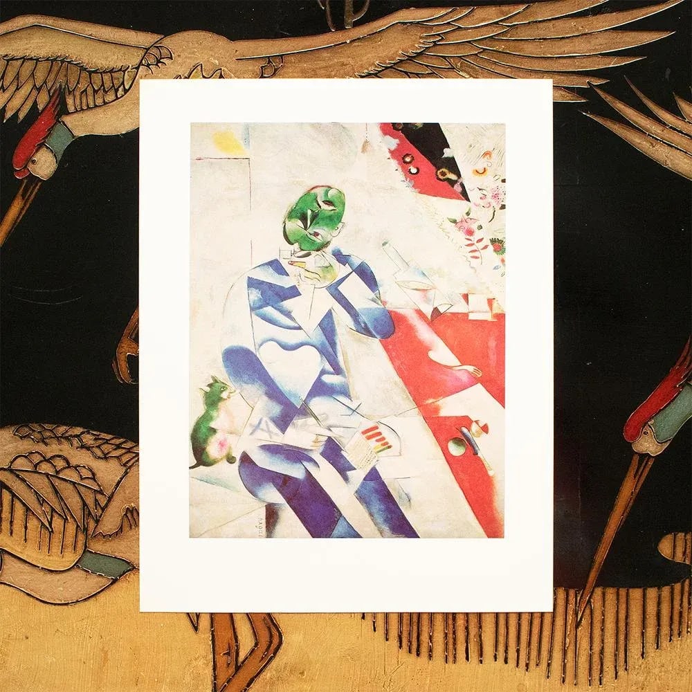 1972 After Marc Chagall "The Poet Half-Past Three", Full-Color Parisian Print - 3