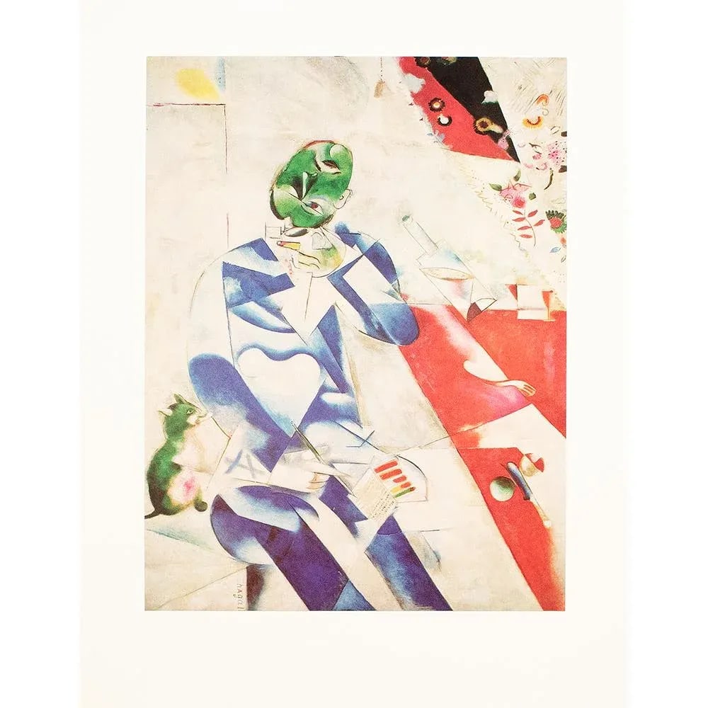 1972 After Marc Chagall "The Poet Half-Past Three", Full-Color Parisian Print - 6