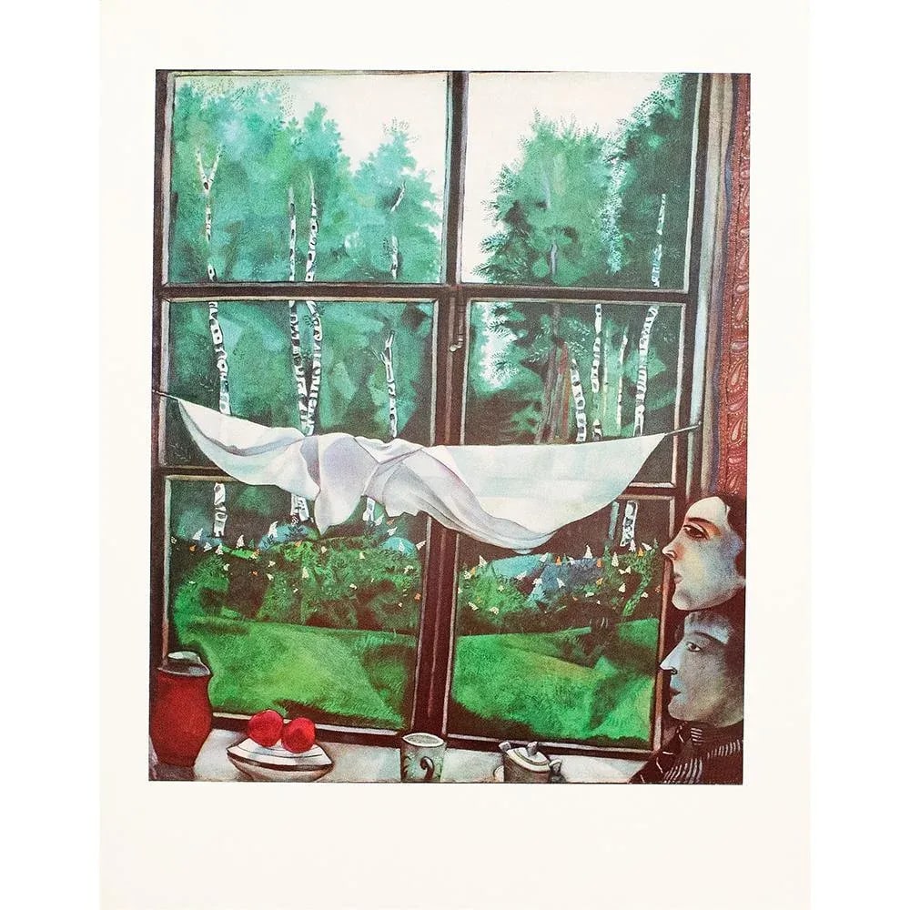 1972 After Marc Chagall "Window in the Country", Full-Color Parisian Print - 6