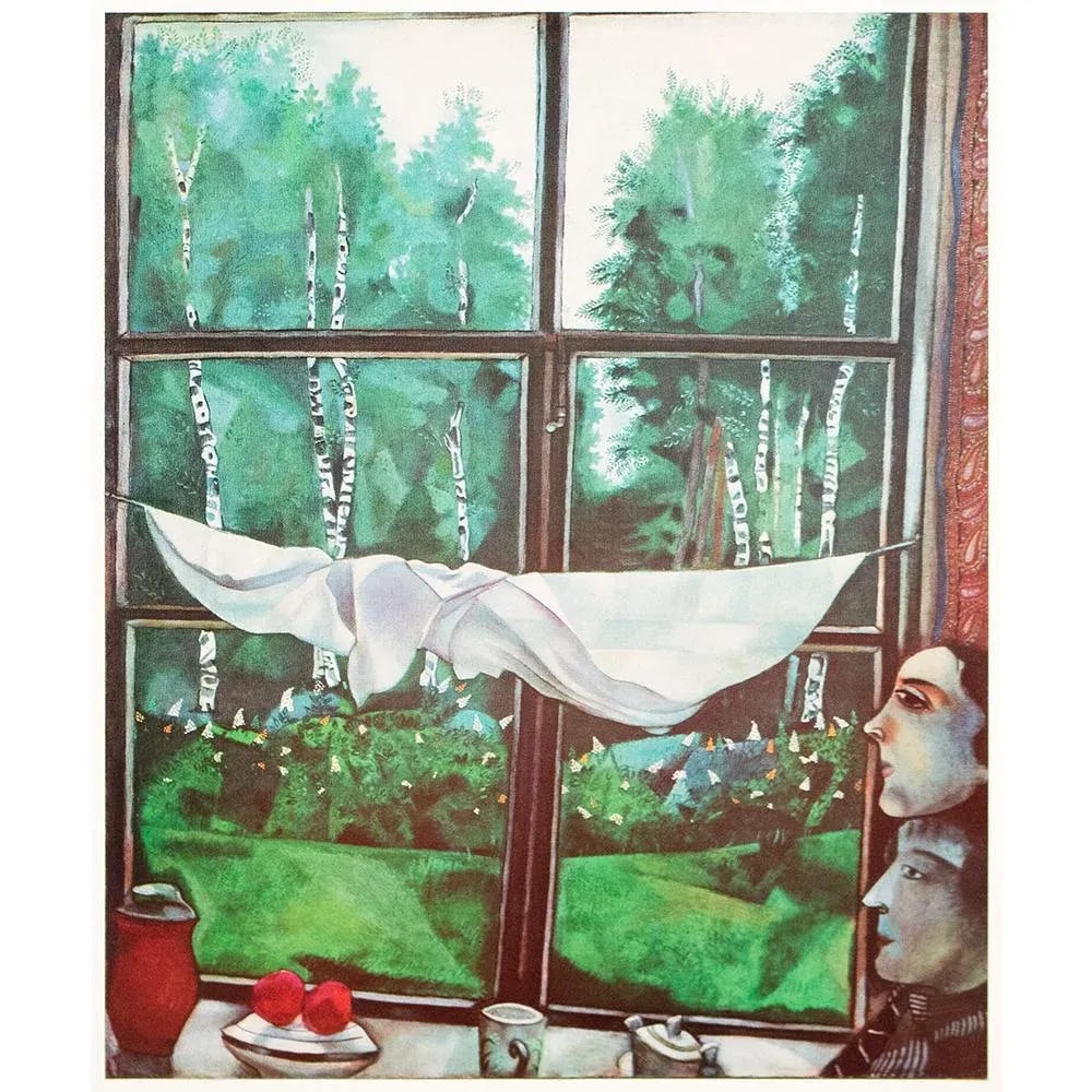 1972 After Marc Chagall "Window in the Country", Full-Color Parisian Print - 7