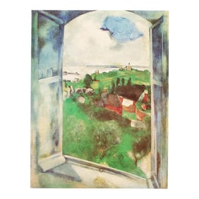 1972 After Marc Chagall "The Window", Full-Color Parisian Print