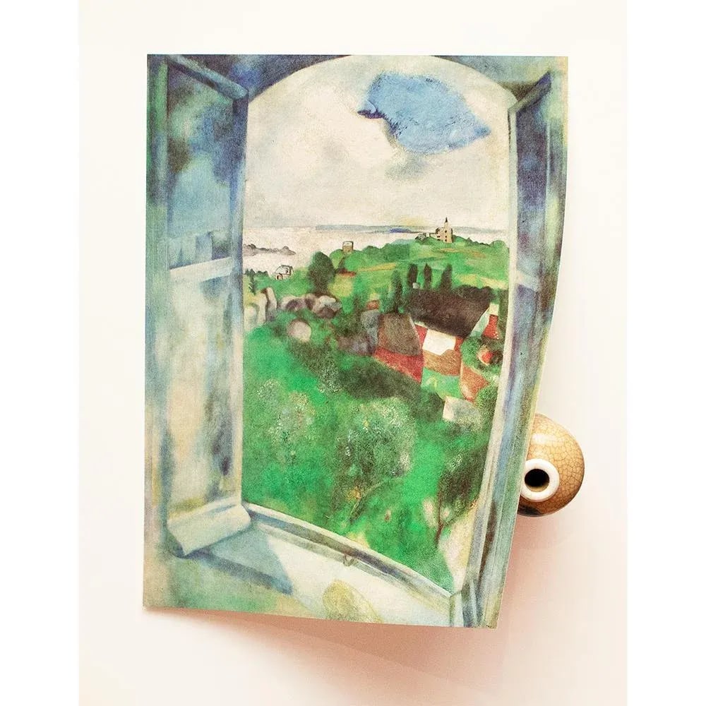 1972 After Marc Chagall "The Window", Full-Color Parisian Print - 4