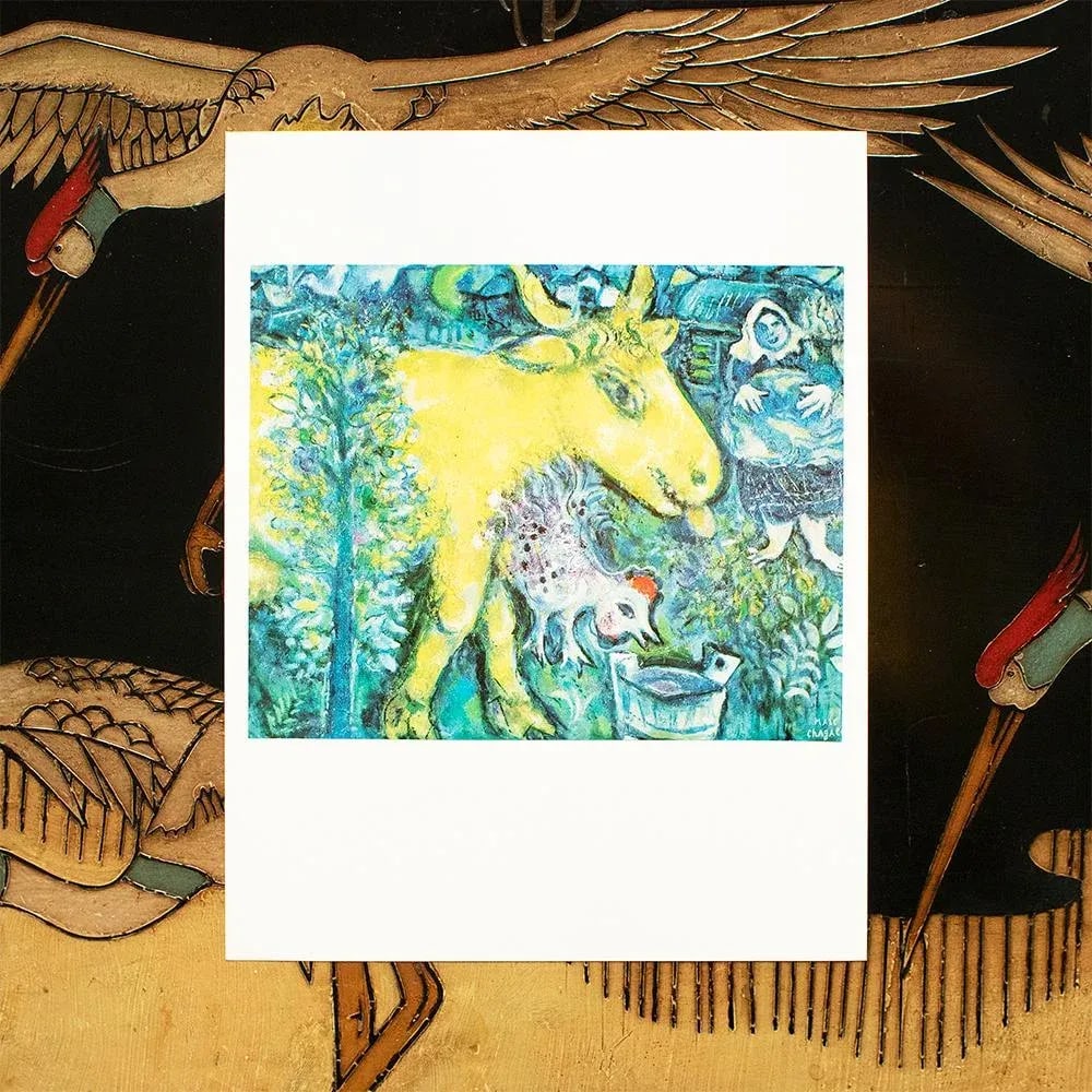 1972 After Marc Chagall "The Farm, the Village", Full-Color Parisian Print - 3