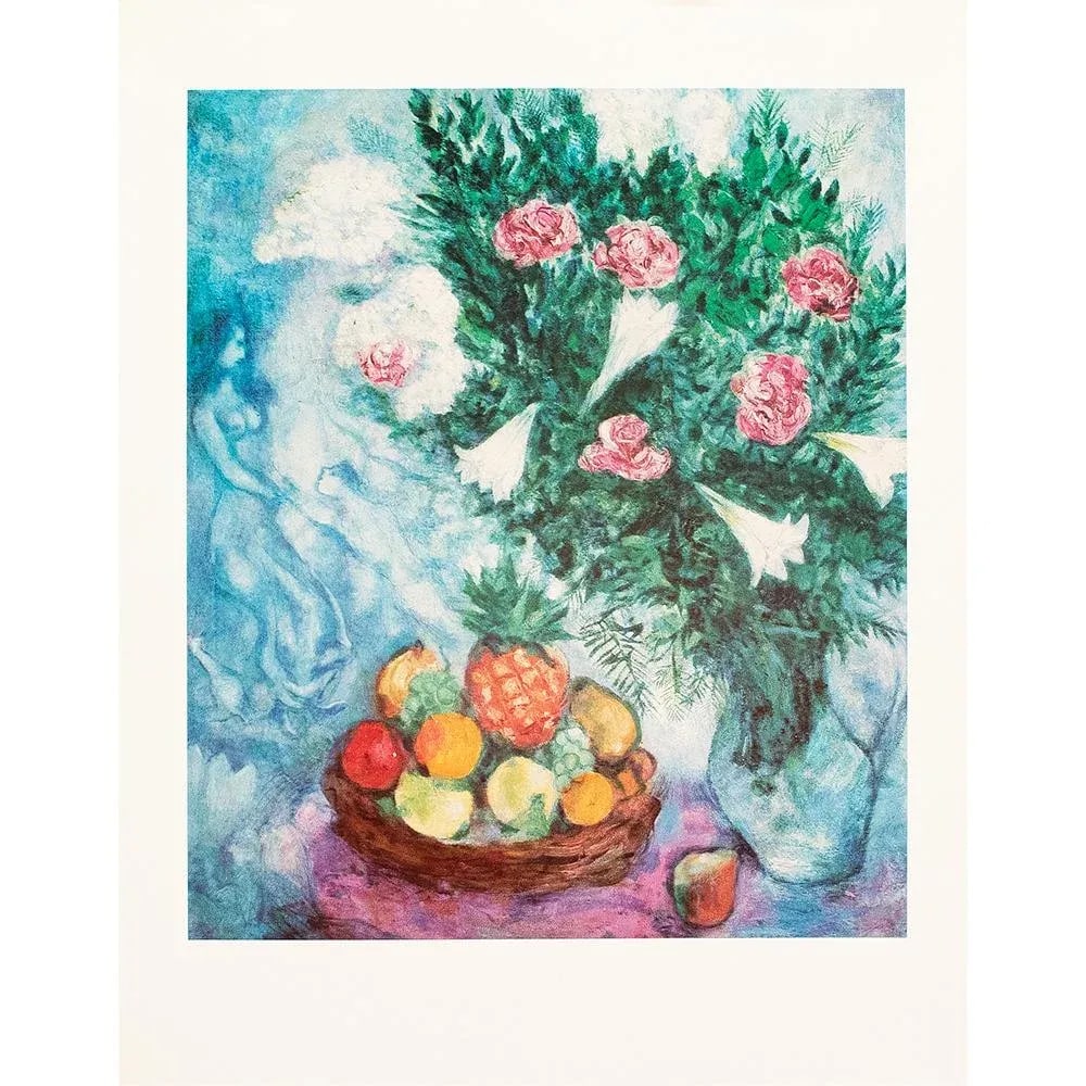 1972 After Marc Chagall "Fruits and Flowers", Full-Color Parisian Print - 6