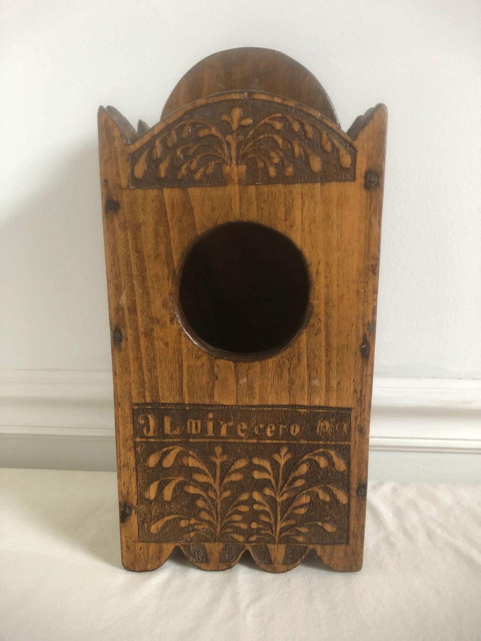 19th Century Primitive Clock Holder Box - 11
