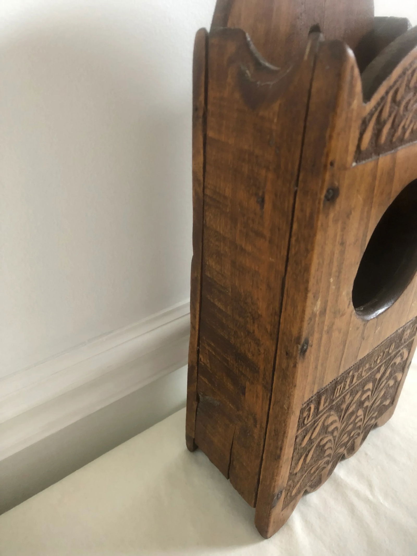 19th Century Primitive Clock Holder Box - 2