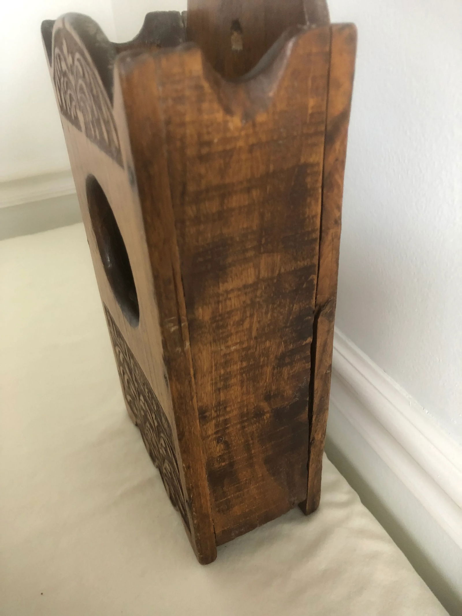 19th Century Primitive Clock Holder Box - 3
