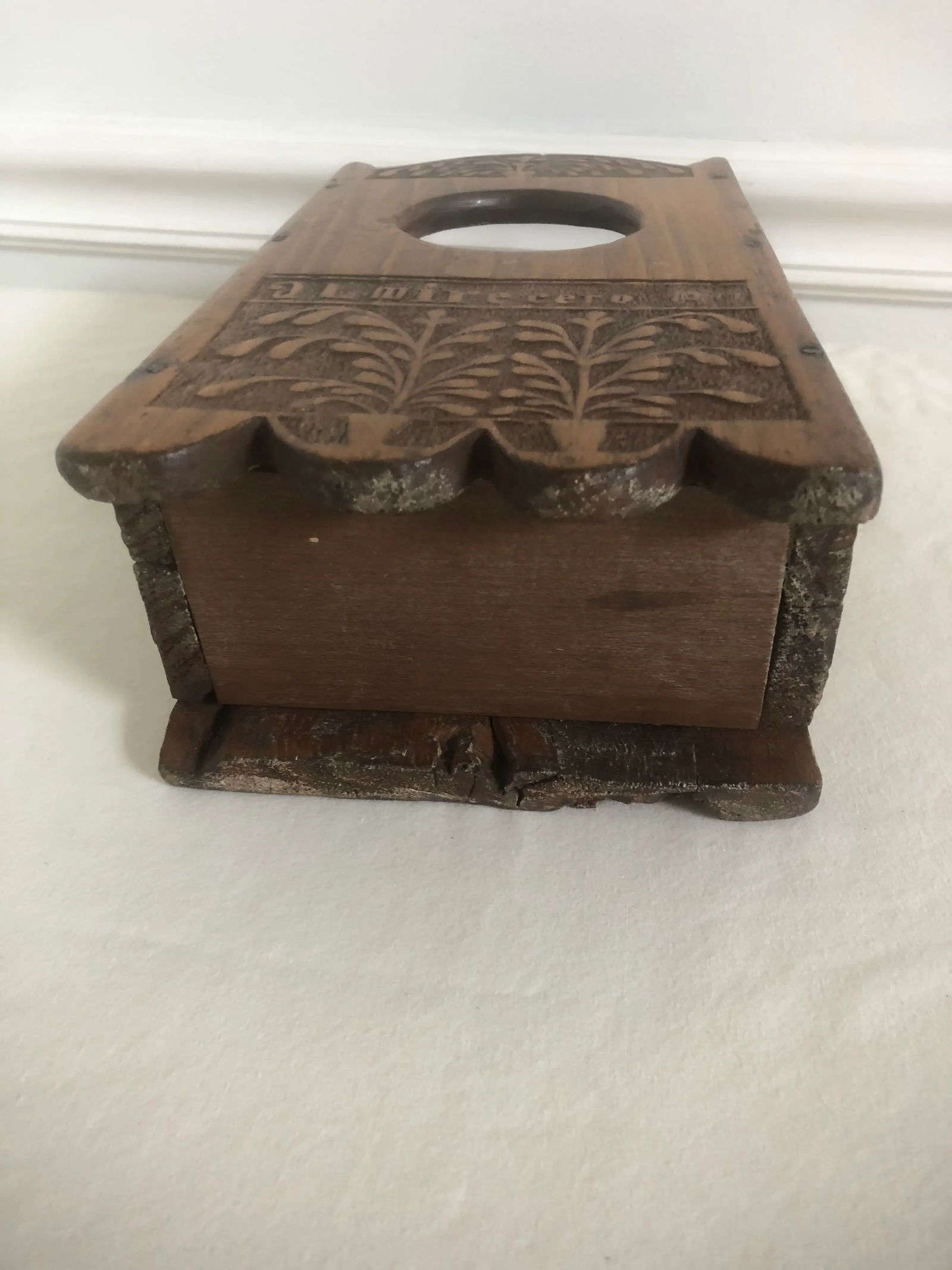 19th Century Primitive Clock Holder Box - 5