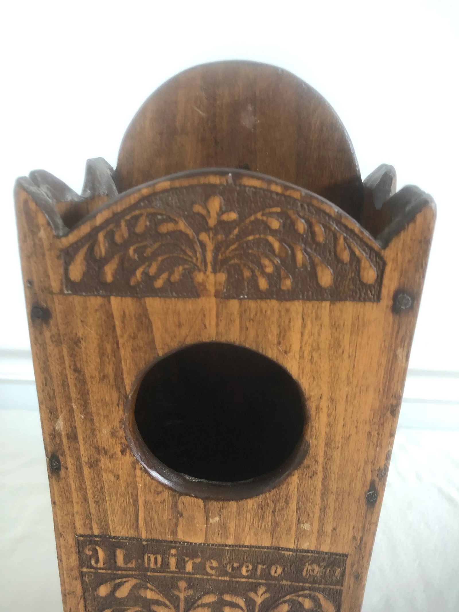 19th Century Primitive Clock Holder Box - 9