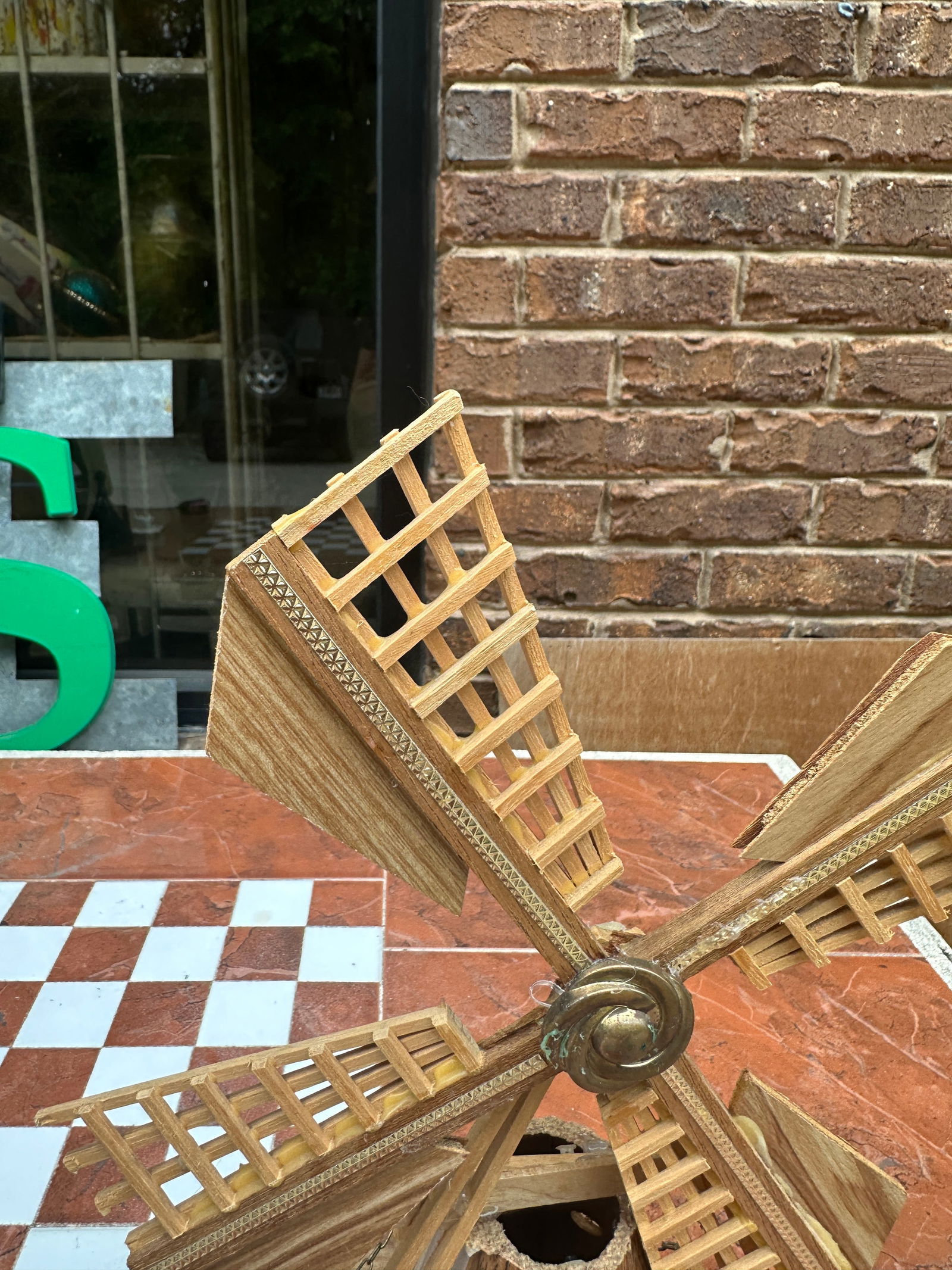 1970s Wooden Windmill Sculpture, Made in Holland - 2