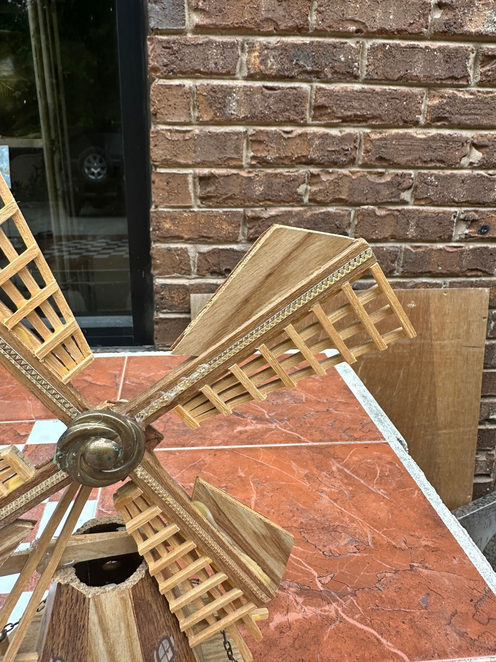 1970s Wooden Windmill Sculpture, Made in Holland - 3