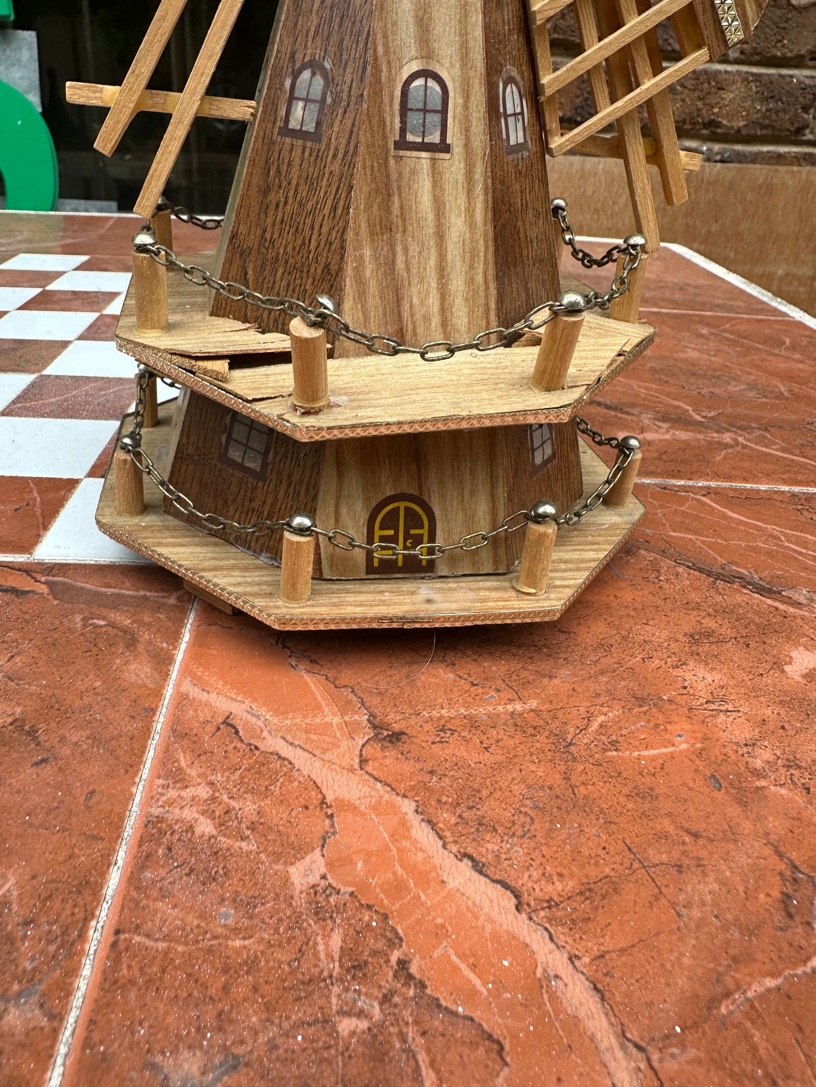 1970s Wooden Windmill Sculpture, Made in Holland - 7