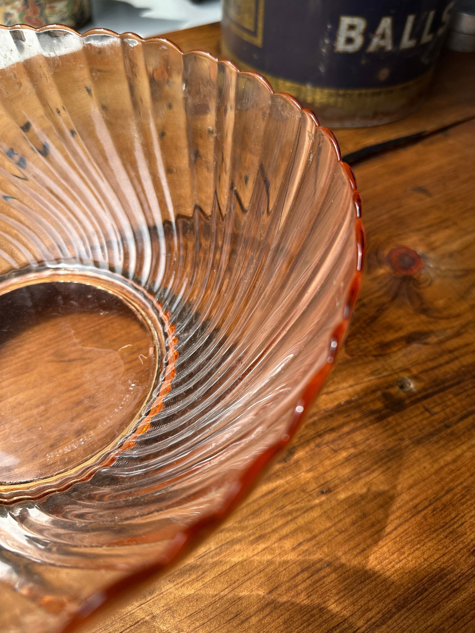 1970s Pink Glass Punch Bowl With Silver Stand - 12