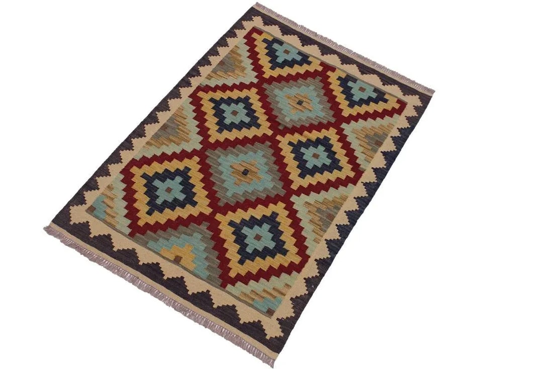 Shabby Chic Kilim Hand-Woven Wool Rug - 3"²5"³ × 4"²11"³ - 2