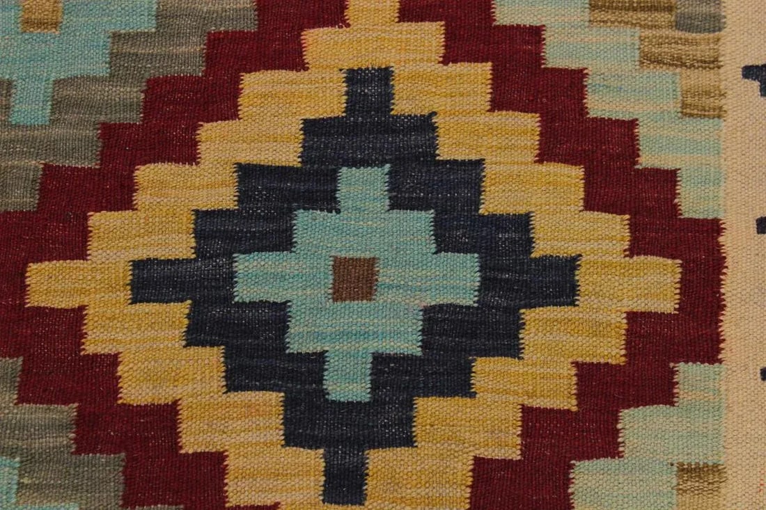 Shabby Chic Kilim Hand-Woven Wool Rug - 3"²5"³ × 4"²11"³ - 4