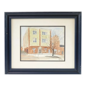 Maryland Town Original Watercolor on Paper Signed