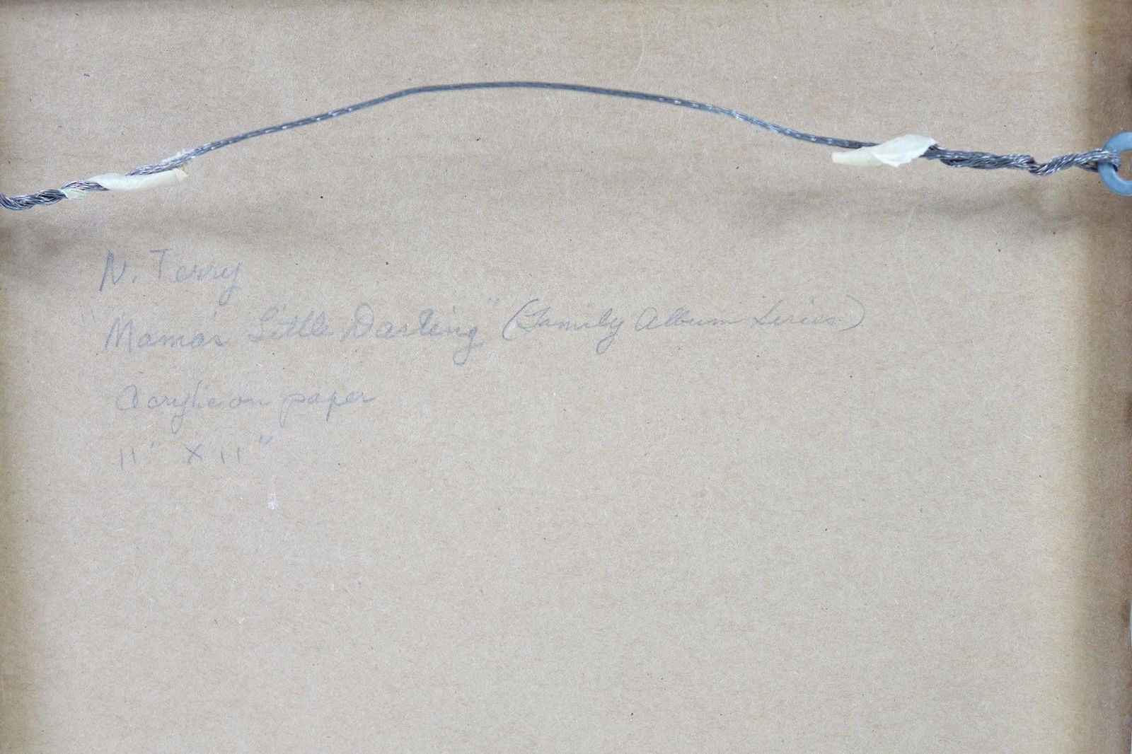 Late 20th Century Family Snapshot Original Acrylic Painting Signed - 2