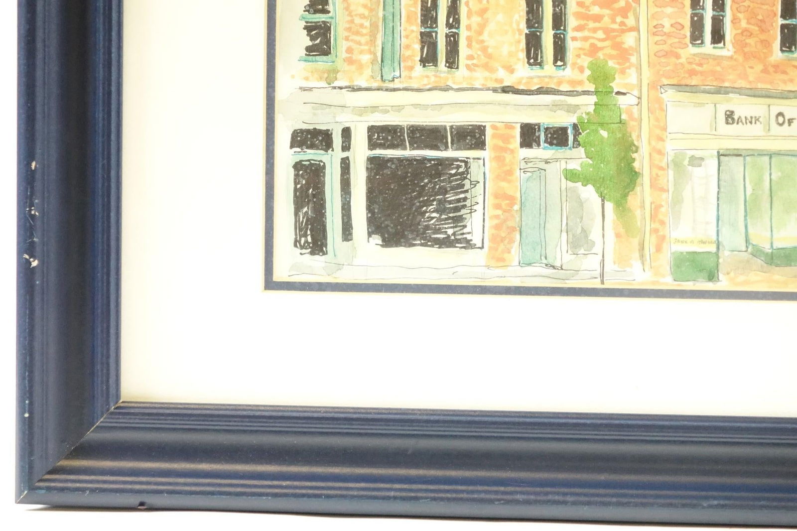 *"The Bank of Hanover" - Original Watercolor on Paper Signed - 3