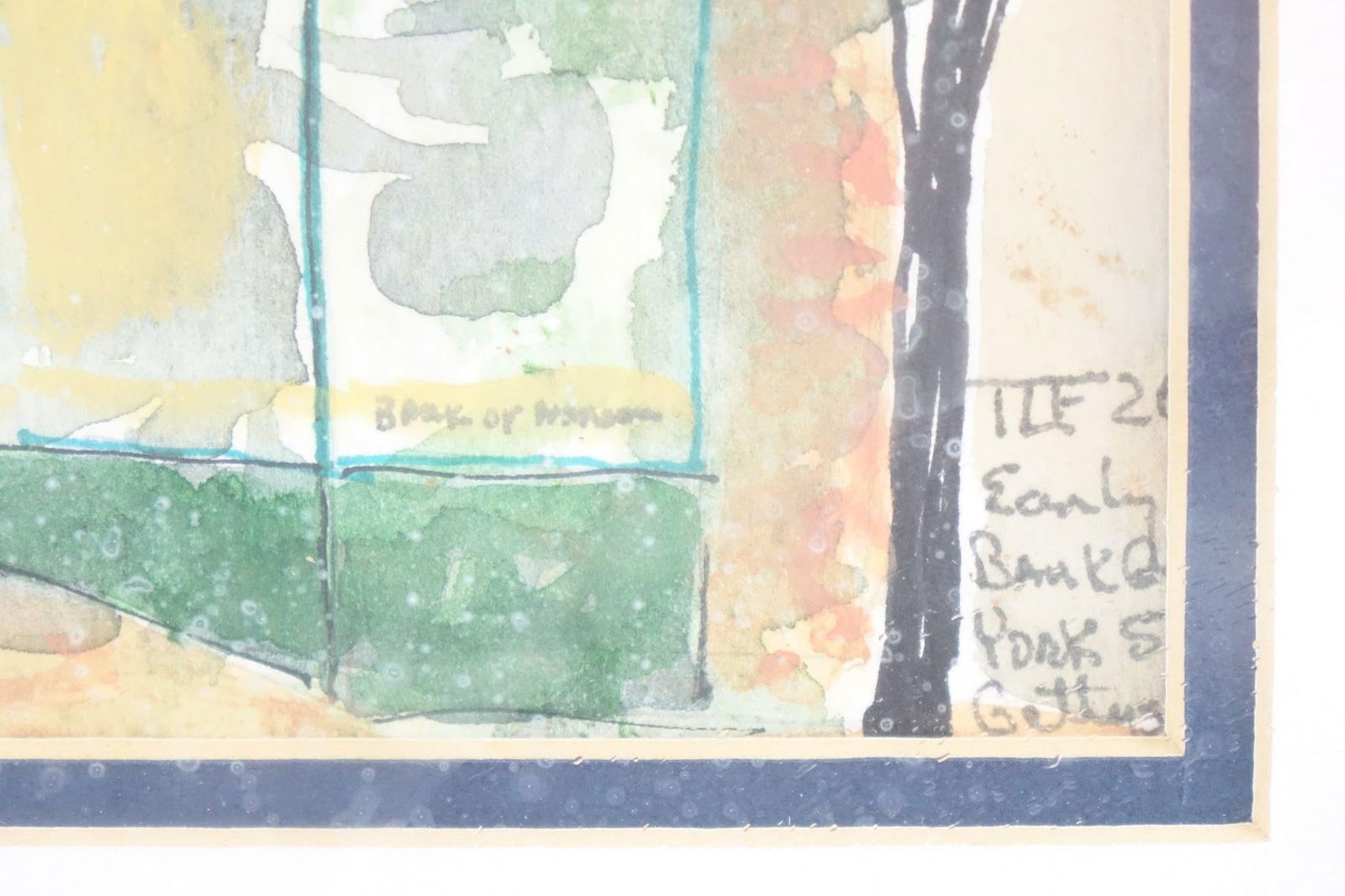 *"The Bank of Hanover" - Original Watercolor on Paper Signed - 4