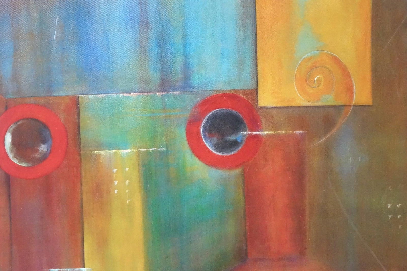 Late 20th Century Abstract Reproduction Print of Original Oil Painting - 4