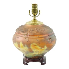 Late 20th Century Kerry Gonzalez Pottery Lamp