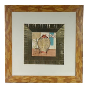 Late 20th Century Still Life Large Print of an Original Mixed Media Piece Signed