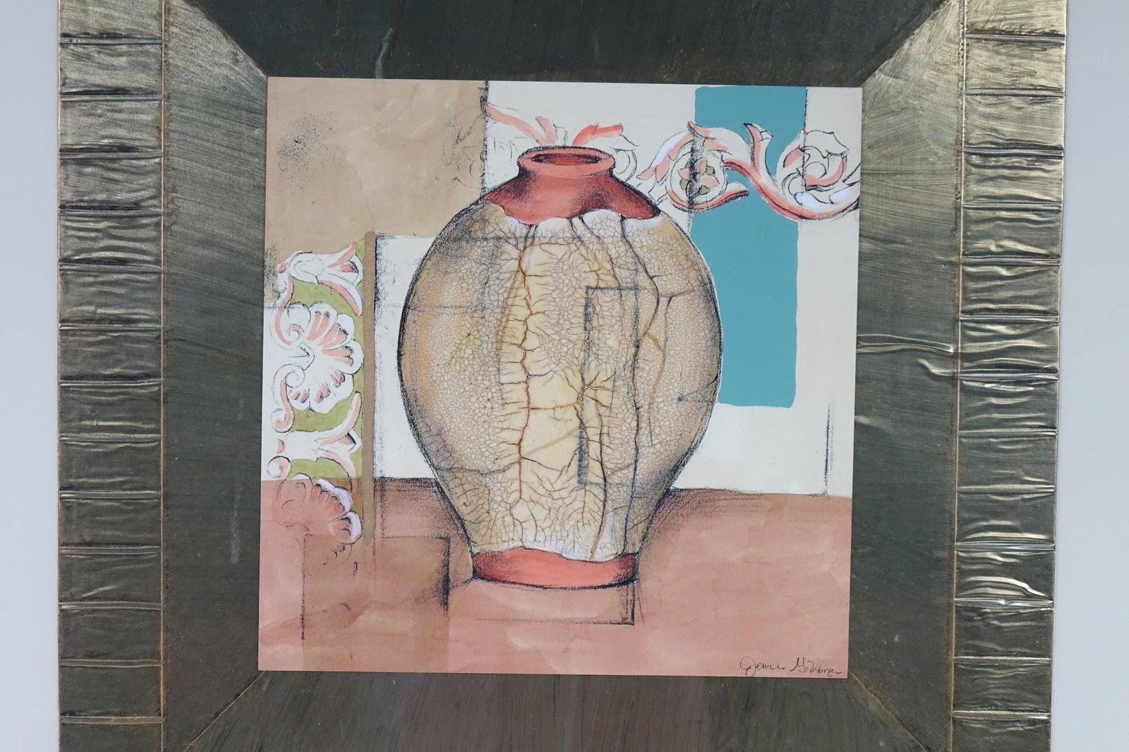 Late 20th Century Still Life Large Print of an Original Mixed Media Piece Signed - 4