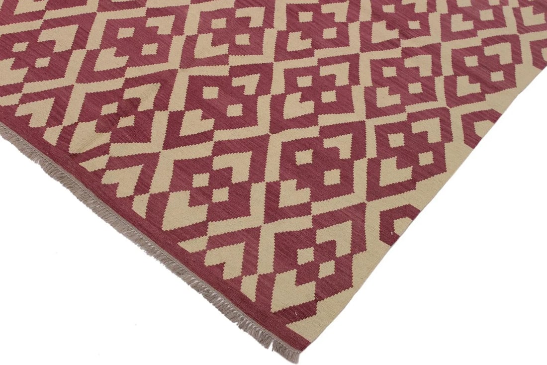 Modern Abstract Kilim Hand-Woven Wool Rug -5"²11"³ × 8"²4"³ - 2