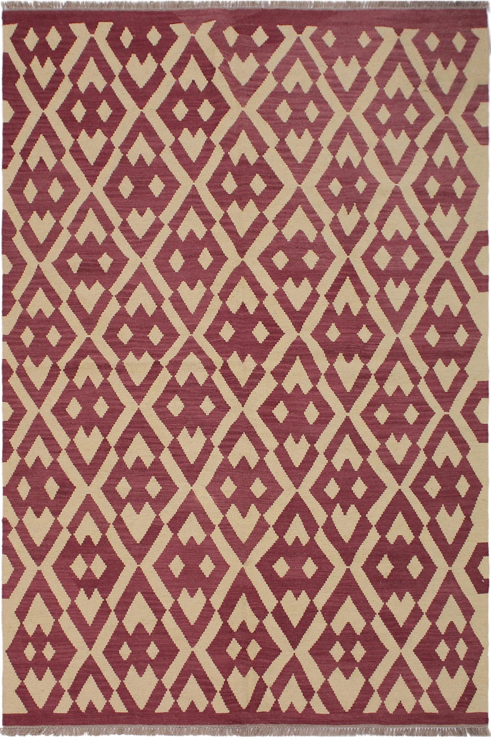 Modern Abstract Kilim Hand-Woven Wool Rug -5"²11"³ × 8"²4"³ - 8
