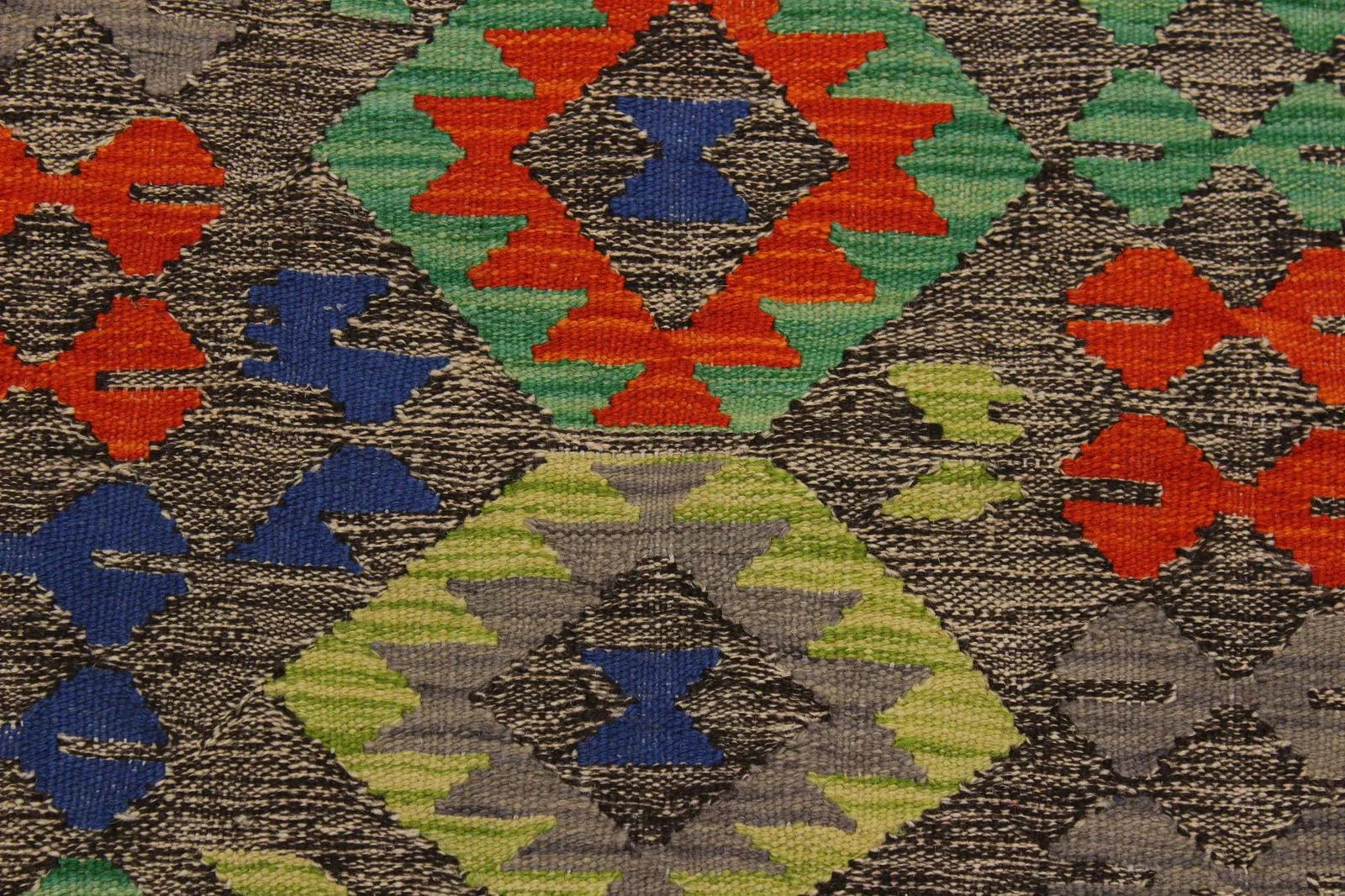 Tribal Kilim Brown/Orange Hand-Woven Wool Rug- 2'7 X 4'2 - 5