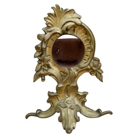 Small 1970s Brass Floral Standing Frame