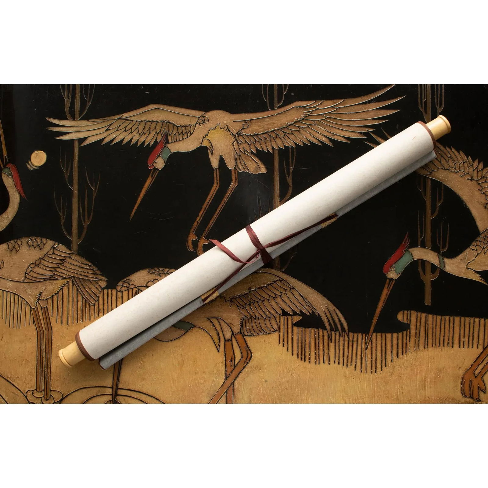 Mid Century Showa Era Japanese Scroll Painting "Landscape With Rocky Mountains" - 12